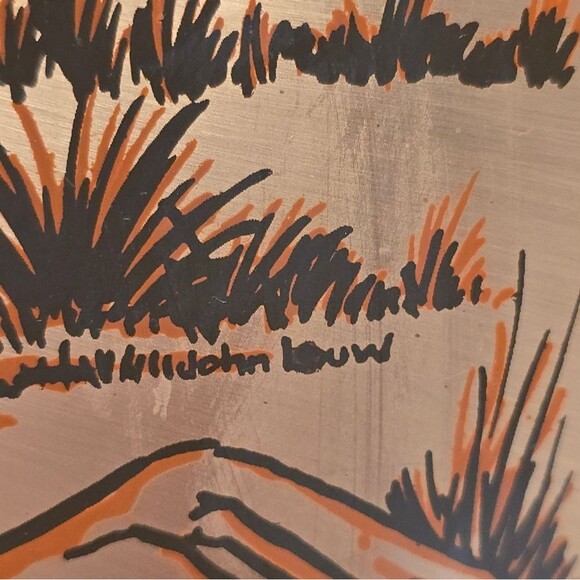 John Louw Signed 3D Copper Wall Art African Elephant Momma With Baby 19.5x13.5” - Picture 6 of 8